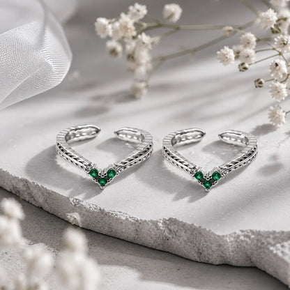 Emerald Whisper Gold Toe Rings