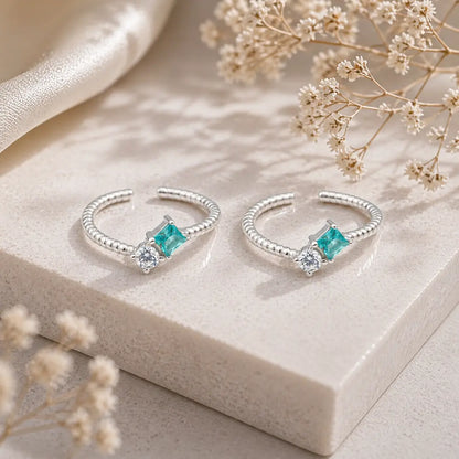 Aqua Glow Rose Gold 92.5 Toe Rings
