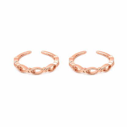 Luna Weave Silver 92.5 Toe Rings
