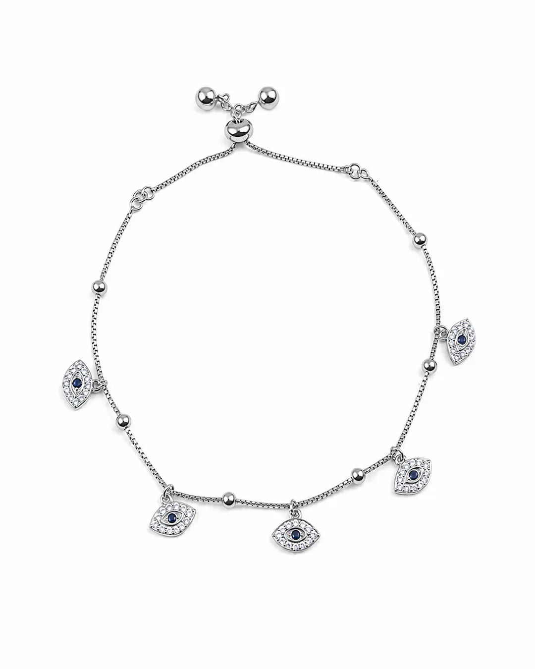 Celestial Blue Evil Eye Adjustable Bracelet