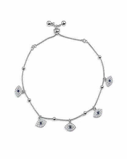 Celestial Blue Evil Eye Adjustable Bracelet