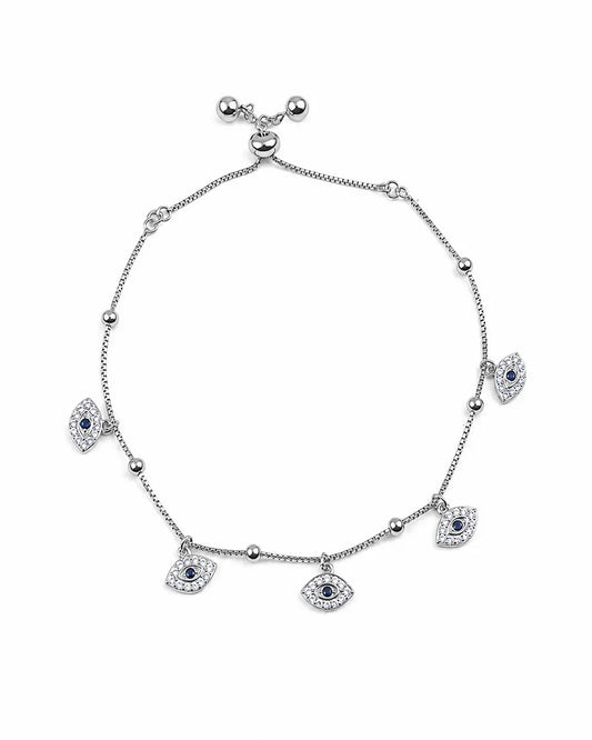 Celestial Blue Evil Eye Adjustable Bracelet
