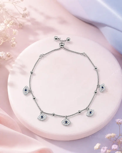 Celestial Blue Evil Eye Adjustable Bracelet