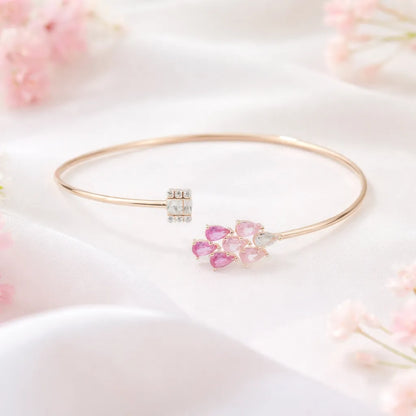 Blush Petal Rose Gold Kada - 925 Silver