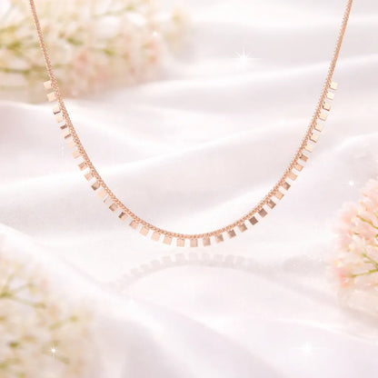 Geo Gleam Charm Necklace - 925 Silver