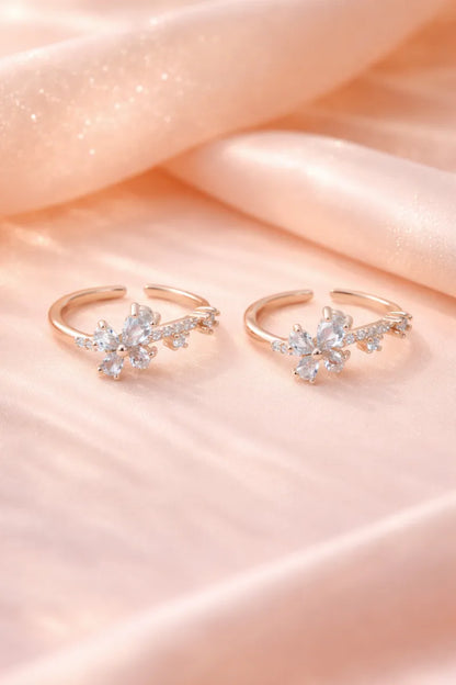 Blossom Spark 925 Silver Rose Gold Adjustable Toe Ring