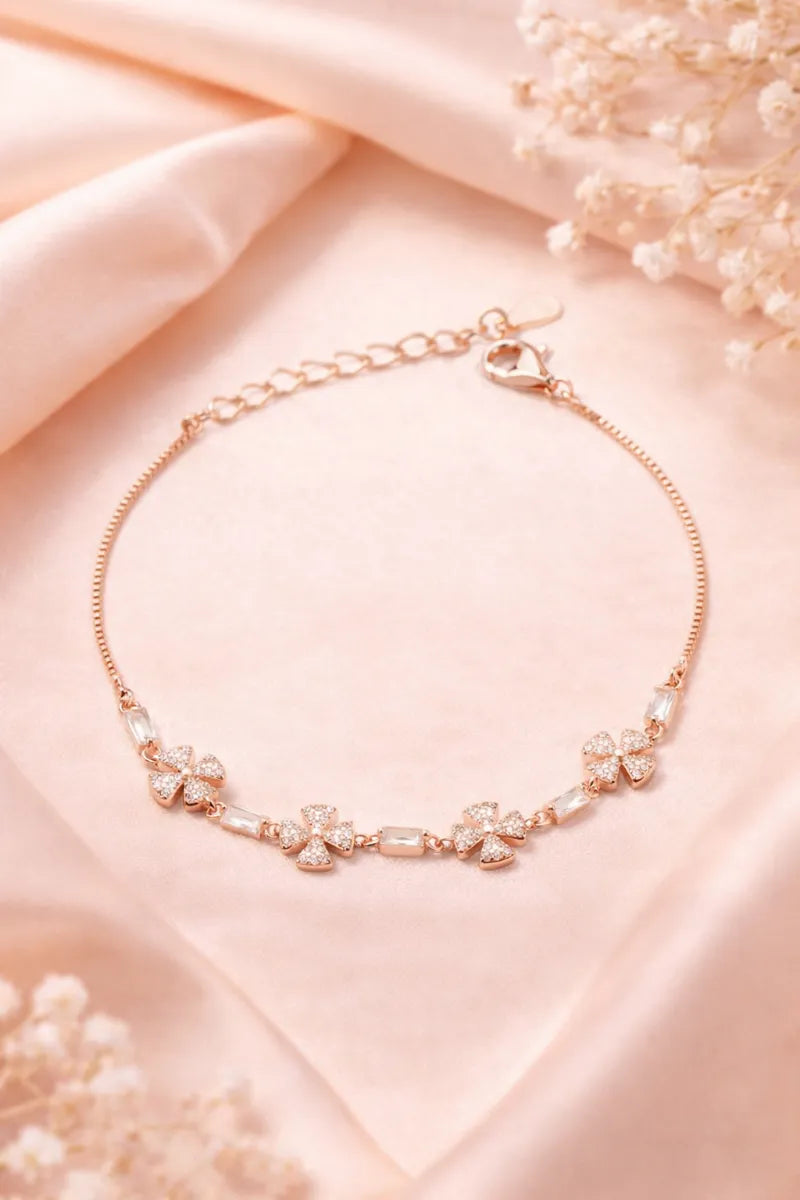 Blossom Charm Bracelet - 925 Silver
