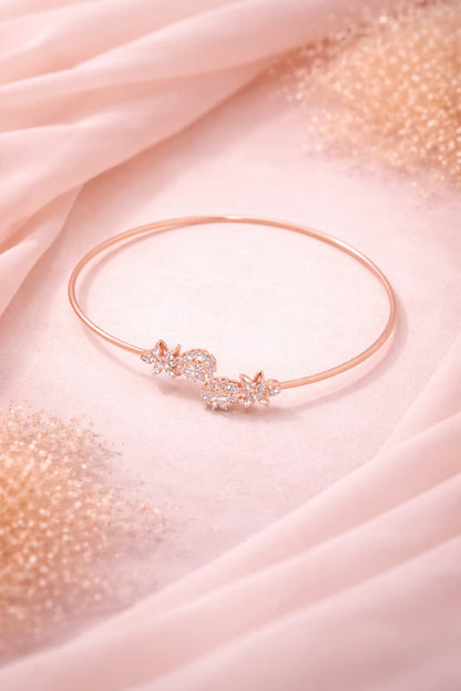 Aurora Bloom 925 Silver Adjustable Kada