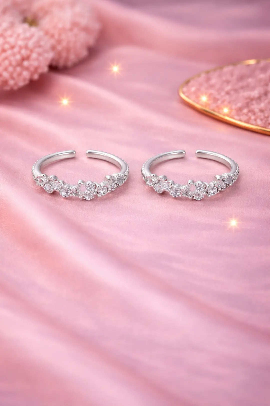 Aurielle Bloom  Adjustable Toe Ring- 925 Silver