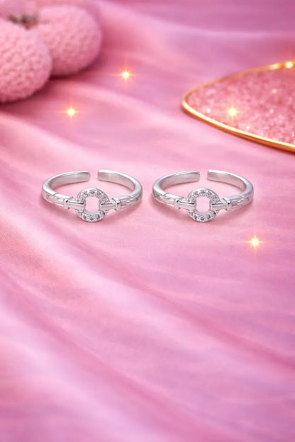 Celeste Circle 925 Silver Adjustable Toe Ring