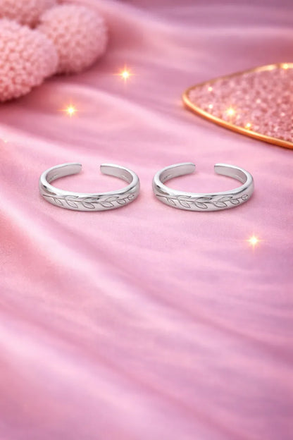 Leafline 925 Silver Adjustable Toe Ring