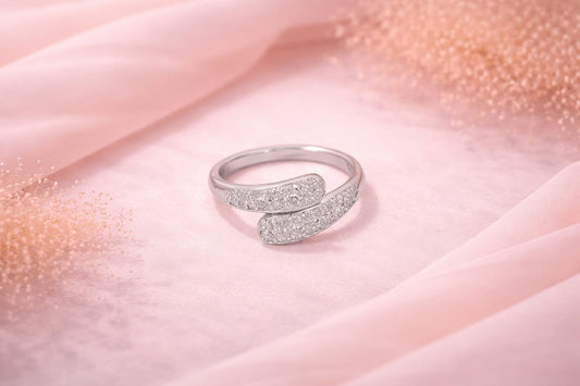 Eterna Sparkle 925 Silver Adjustable Ring