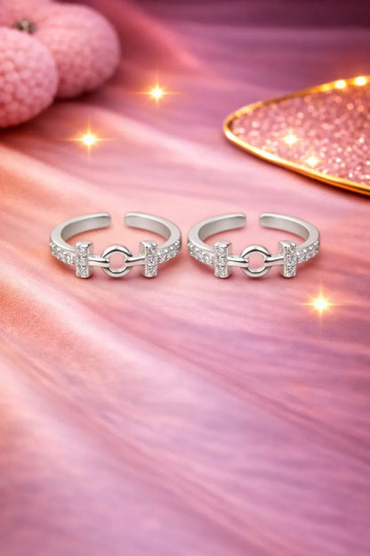 Linka Glow 925 Silver Adjustable Toe Ring