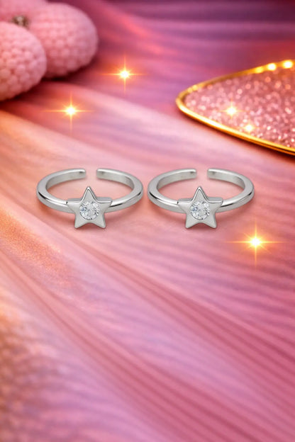 Starlight Charm 925 Silver Adjustable Toe Ring