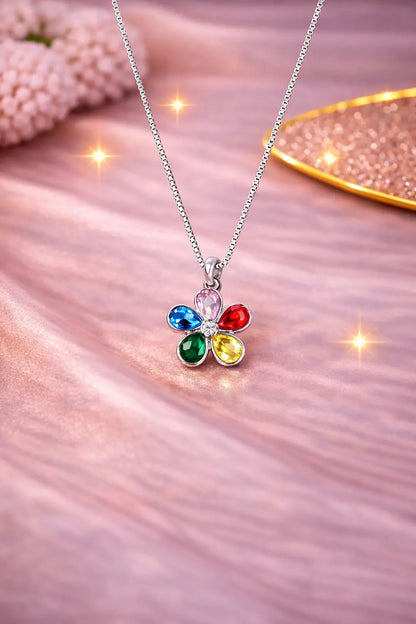 PrismBloom 925 Silver Adjustable Necklace