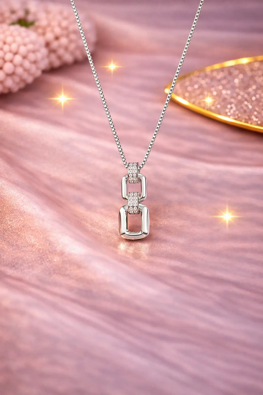 Aurora Link 925 Silver Adjustable Necklace