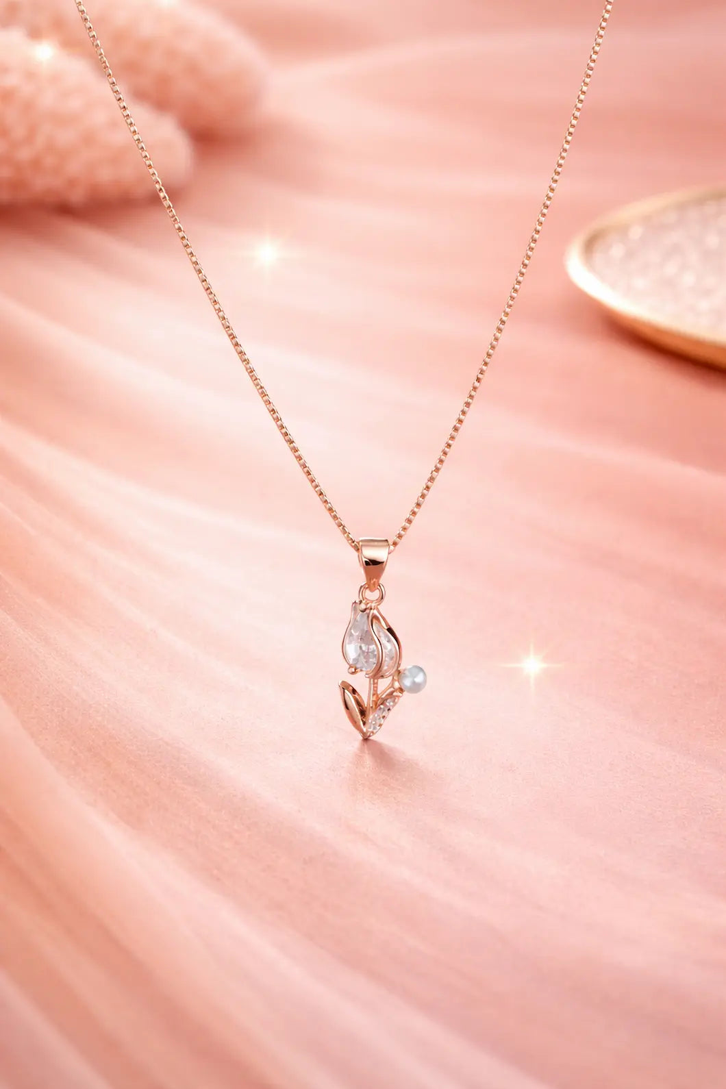 Prism Dots 925 Silver Adjustable Charm Chain Necklace