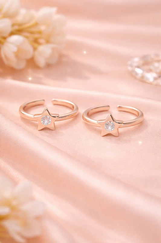 Starlight Charm 925 Silver Adjustable Toe Ring