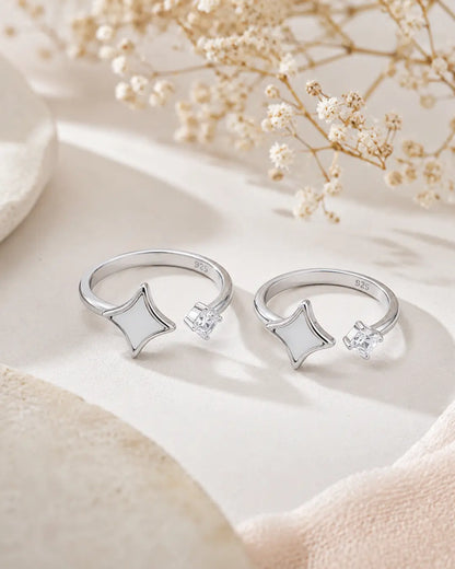 Celeste Spark 925 Sterling Silver Toe Ring (Pair)