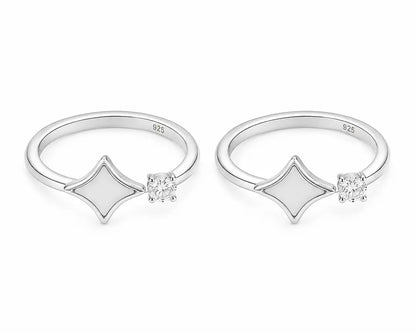 Celeste Spark 925 Sterling Silver Toe Ring (Pair)