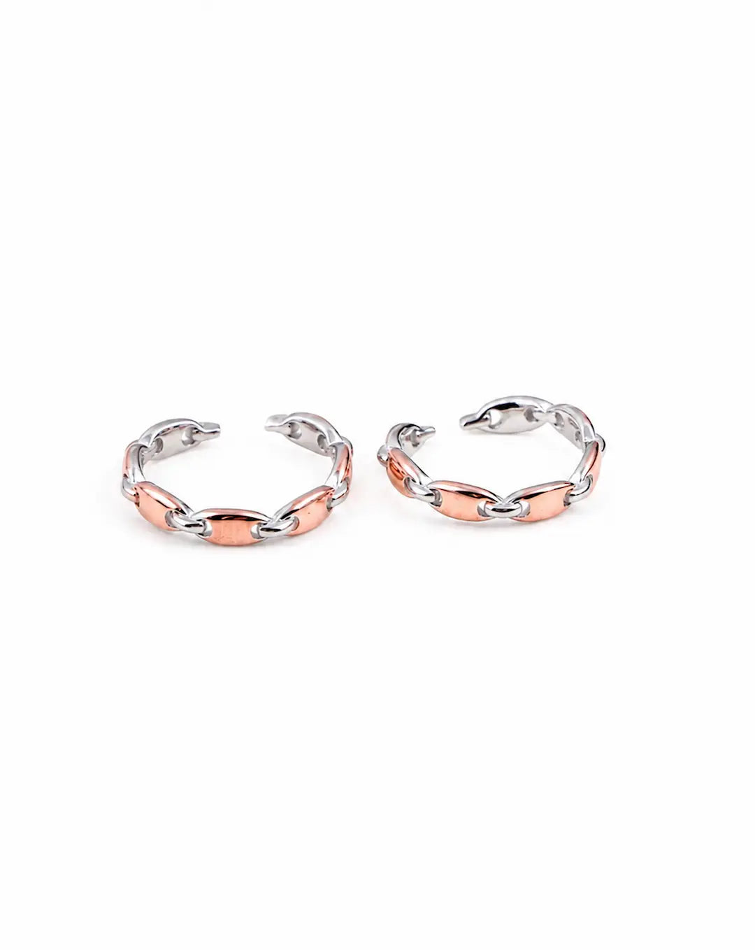 Élan Dual Tone 925 Silver Toe Ring