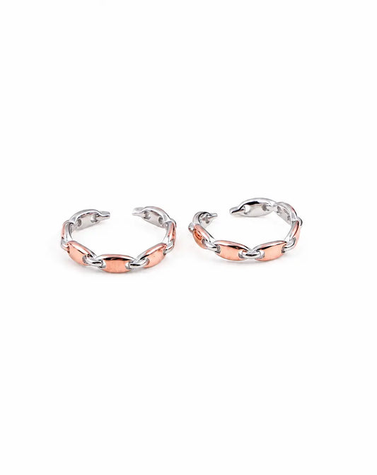 Élan Dual Tone 925 Silver Toe Ring