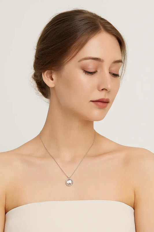 Moonflower Garden Pendant Necklace - 925 Silver