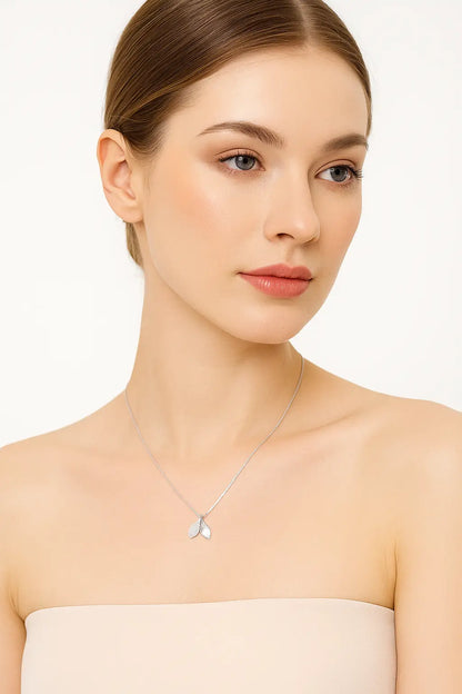 Twilight Leaves Silver Pendant Necklace - 925 Silver