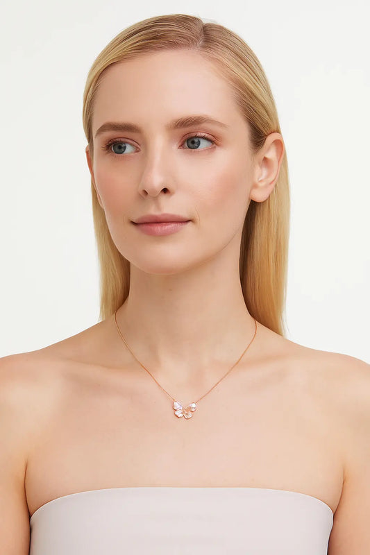 Ethereal Wings Butterfly Necklace - 925 Silver
