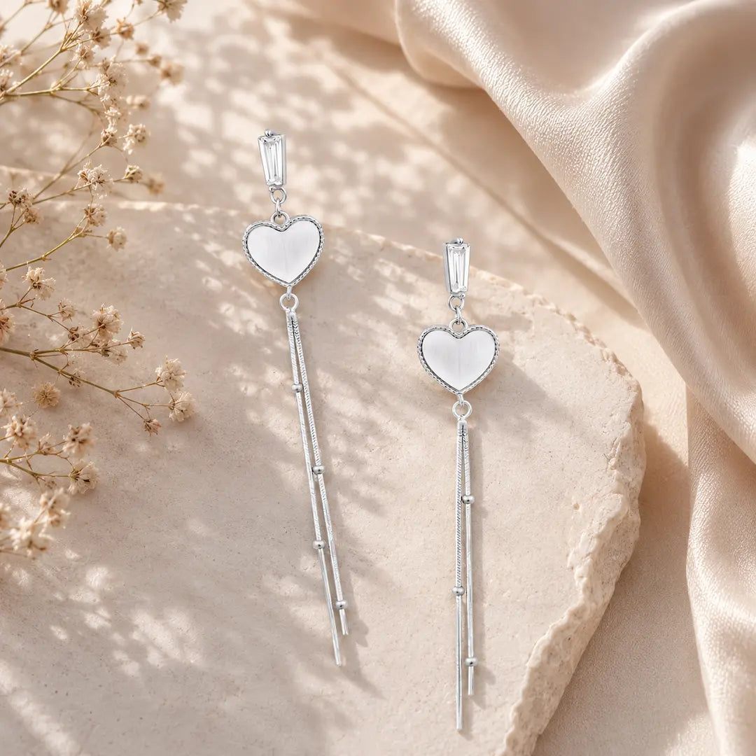 Love Drop Earrings - 925 Silver