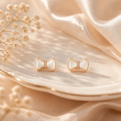 Bow Bliss Earrings  - 925 Silver
