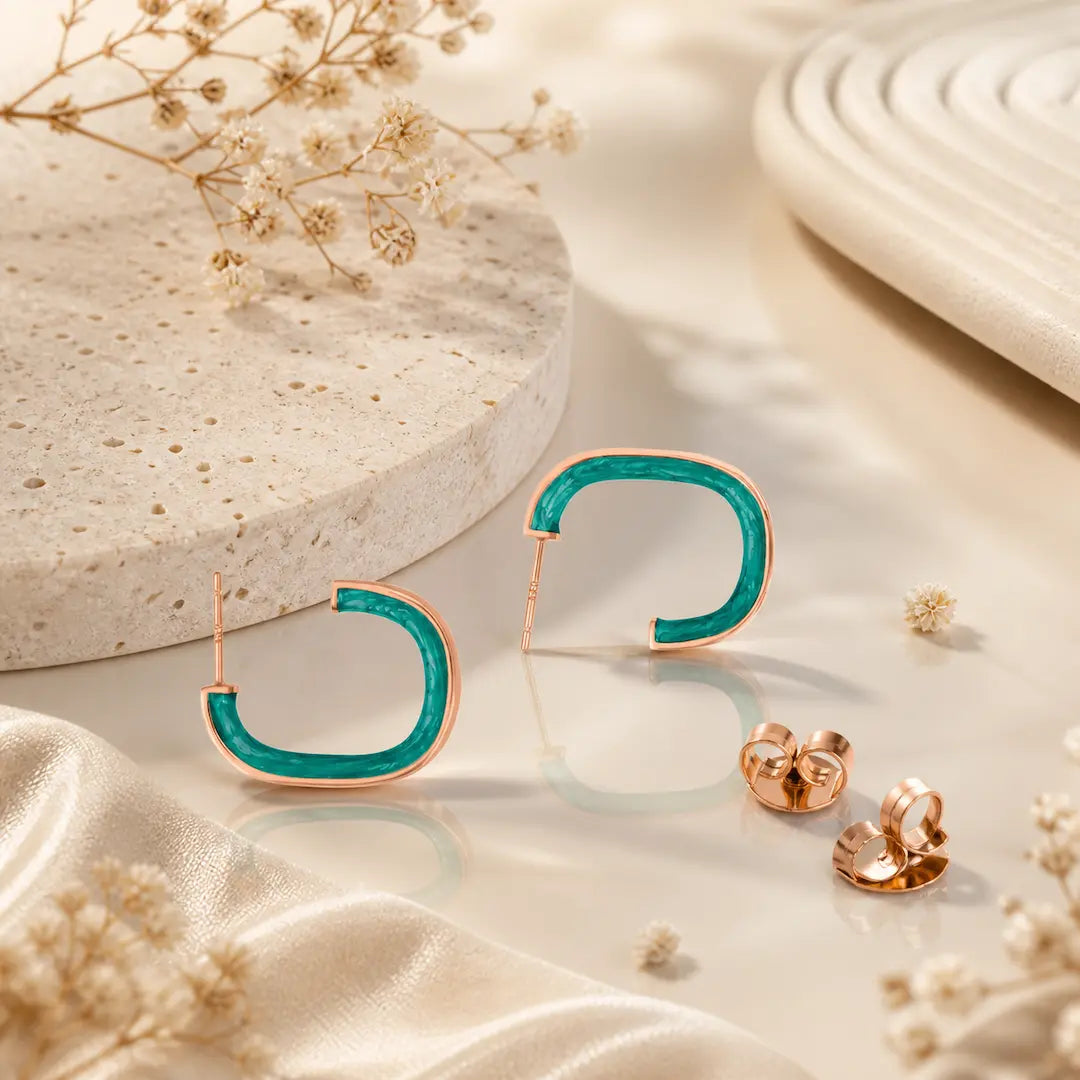 Aqua Hoops - 925 Silver