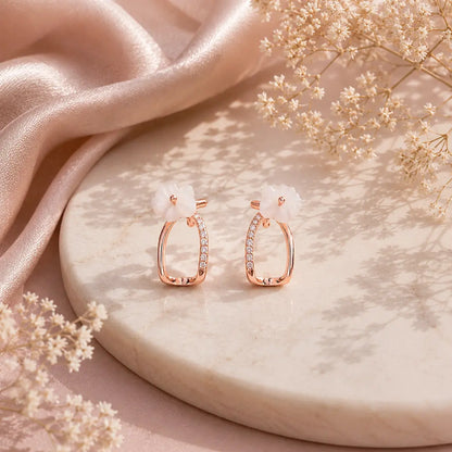 Blush Bloom Earrings - 925 Silver