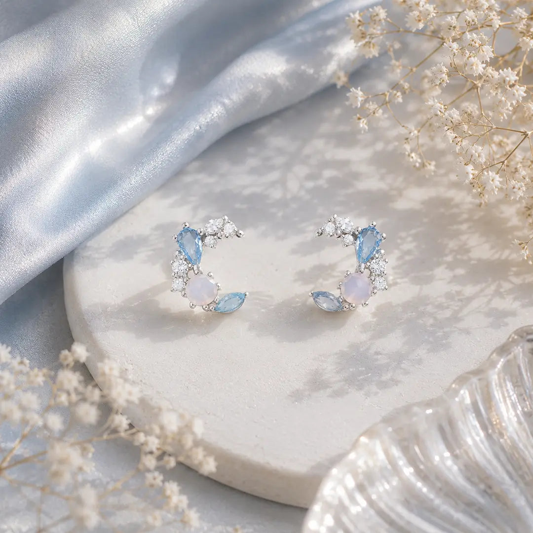 Luna Mist Earrings - 925 Silver