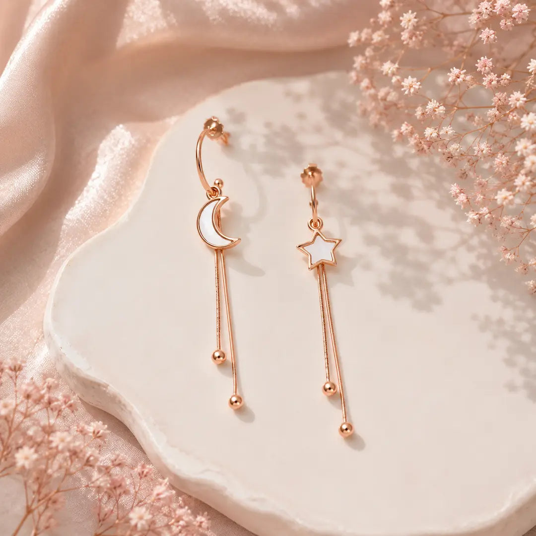 Lunar Glow Earrings - 925 Silver