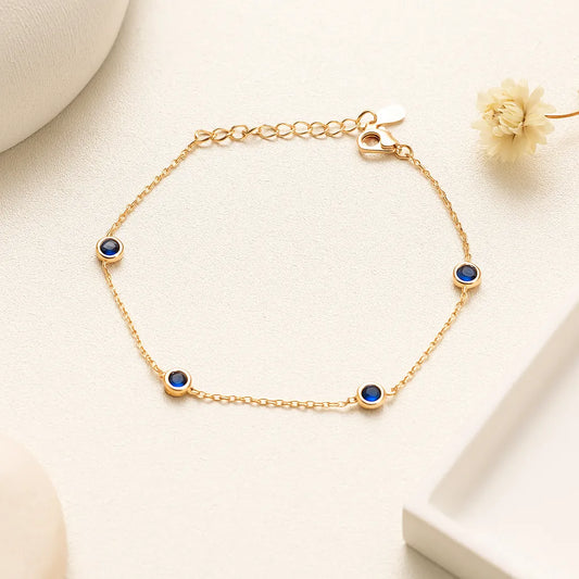 Midnight Glow Rose Gold Silver Bracelet