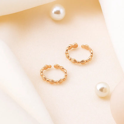 Rose Gold silver Bloom Toe Rings