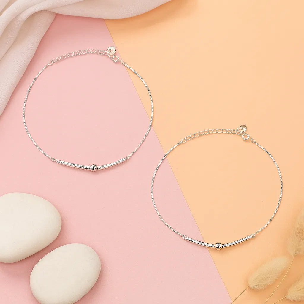 Silver Grace Anklets,