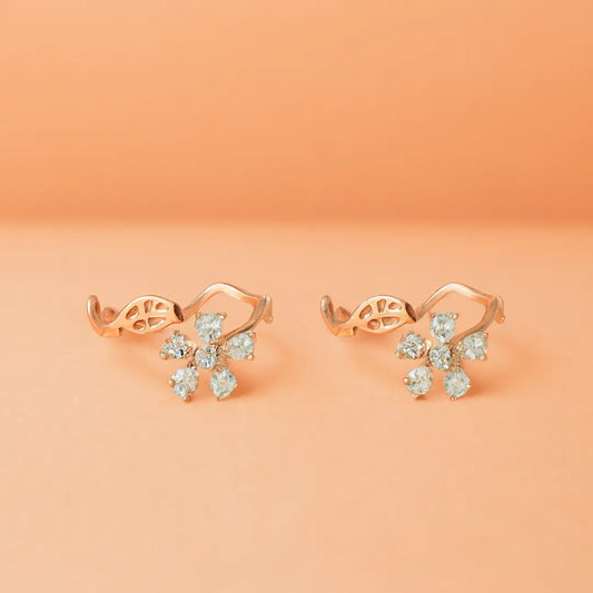 Floral Leaf Charm 925 Silver Adjustable Toe Ring