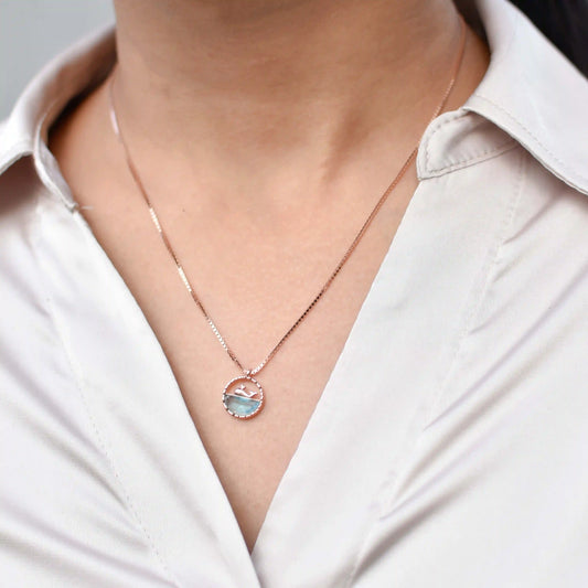 Dolphin Dancing Chain Necklace - 925 Silver