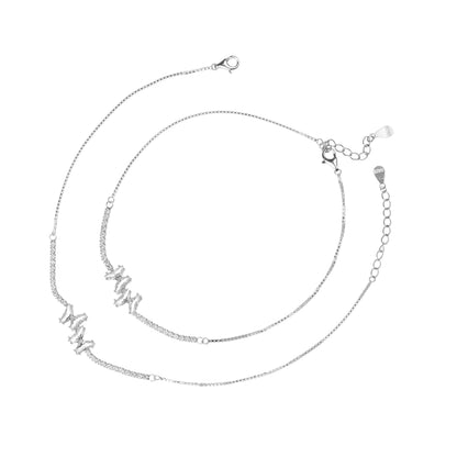 Starlight Symphony Silver Anklet - 925 Silver