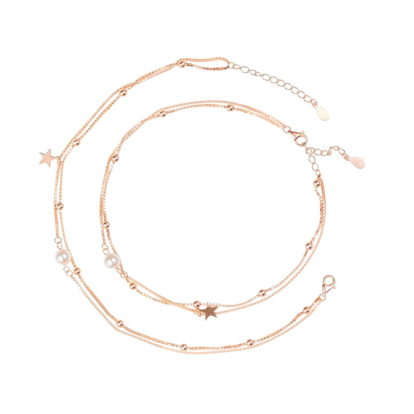 Celestial Charm Rose Gold Anklet