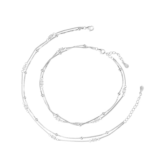 Twilight Sparkle Sterling Silver Anklet - 925 Silver