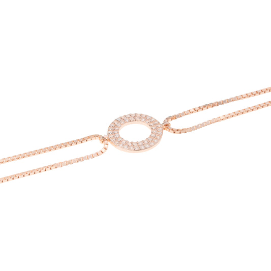 Celeste Halo Rose Gold Anklet