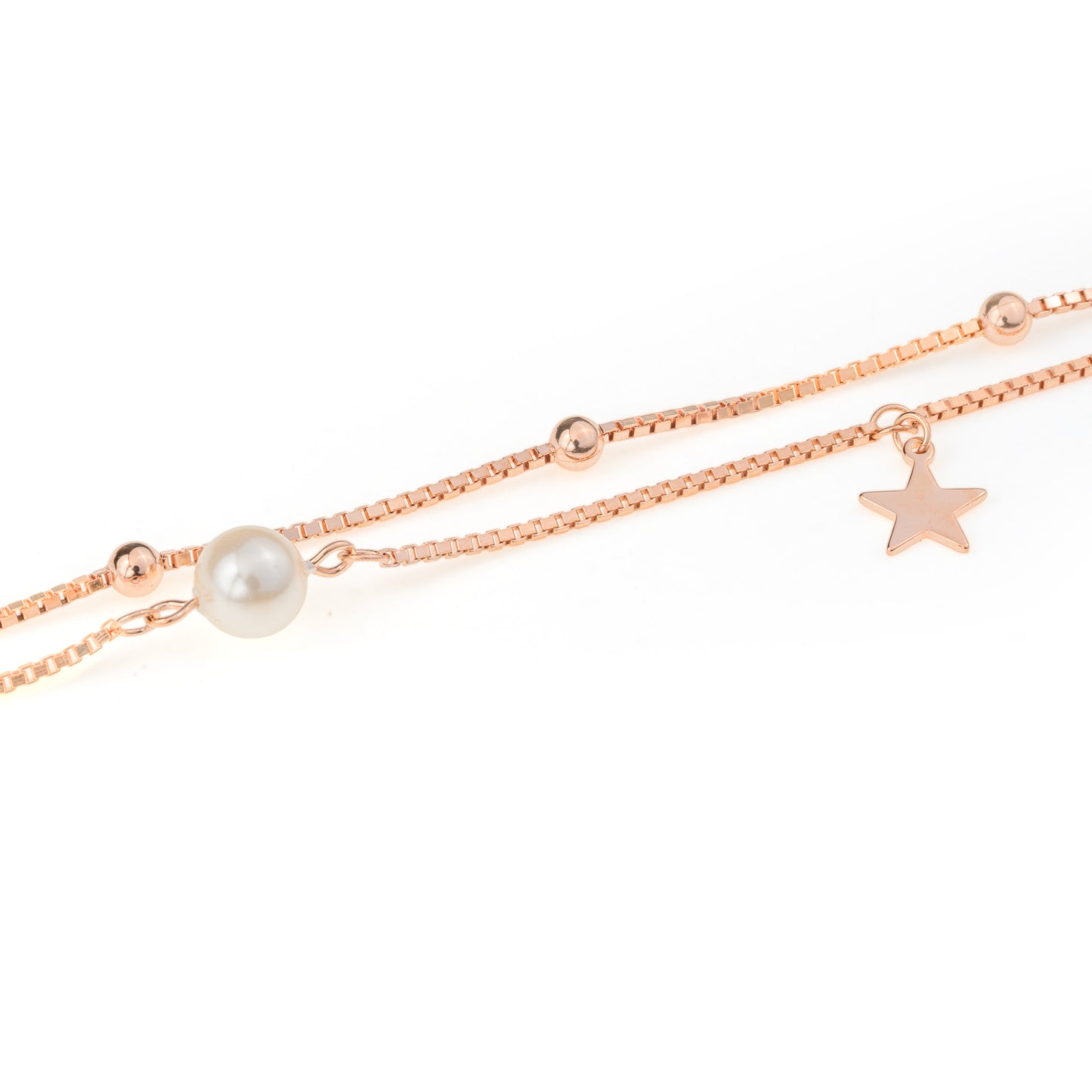 Celestial Charm Rose Gold Anklet
