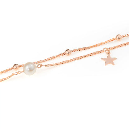 Celestial Charm Rose Gold Anklet