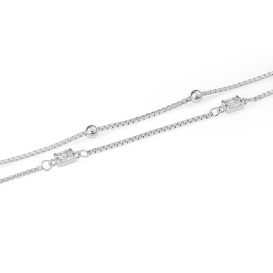 Twilight Sparkle Sterling Silver Anklet - 925 Silver