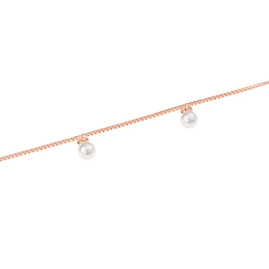 Blush Pearl Dangle Anklet,