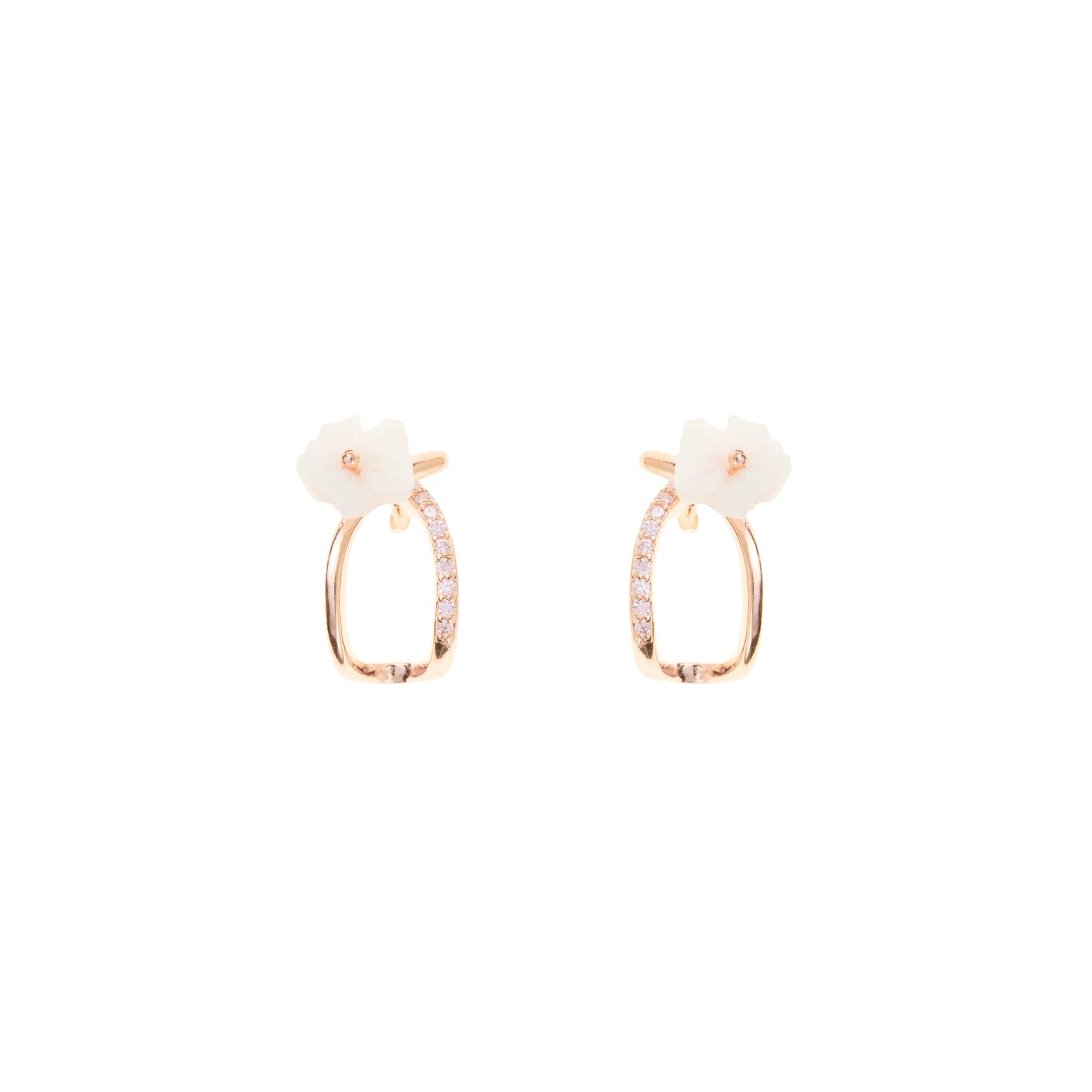 Blush Bloom Hoops - 925 Silver