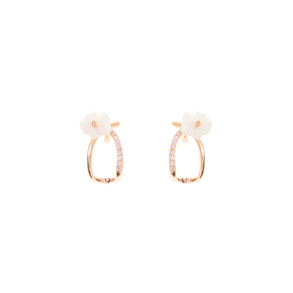 Blush Bloom Hoops - 925 Silver